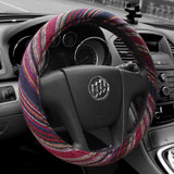 Load image into Gallery viewer, AOTOMIO 15 inch New Baja Blanket Car Steering Wheel Cover Universal Fit Most Cars Bell Automotive Red Ethnic Style