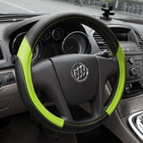 Load image into Gallery viewer, AOTOMIO Black &amp; Green Car Steering Wheel Cover TPE Material Durable Non-slip Cover Universal 15 inch