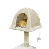 Load image into Gallery viewer, CUPETS 56 Inch Multi-Level Cat Play House Condo Furniture Scratching Post