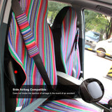 Load image into Gallery viewer, Copap Purple Stripe Car Seat Cover Multi-Color Baja 10pc Seat Covers Full Set with 15” Steering Wheel Cover &amp; Seat Belt Protectors