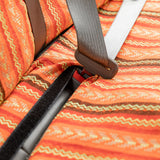 Load image into Gallery viewer, Copap Orange Car Seat Covers Full Set 10pc Stripe Multi-Color Baja Saddle Blanket Weave Seat Cover with Steering Wheel Cover Seat Belt Cover