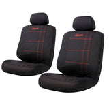 Load image into Gallery viewer, Copap Car Seat Covers Black &amp; Red Universal Fit 2pcs Airbag Compatible Detachable Headrest Seat Cover