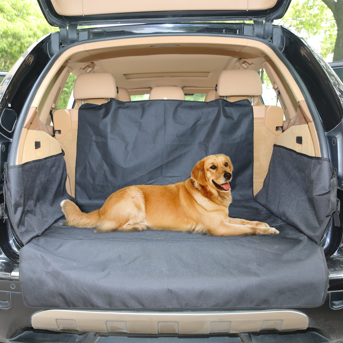 Waterproof & Nonslip Dog Trunk Cargo Cover Mat for Backseat, Dog