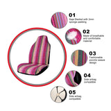 Load image into Gallery viewer, Copap Universal Pink Stripe Colorful Front Seat Cover Baja Bucket Saddle Blanket Seat Covers with Seat-Belt Pad Protect for Car, SUV &amp; Truck