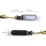 Load image into Gallery viewer, 2pc Black 12V Motorcycle Led Blinkers Turn Signal Indicators Flashing LED Amber Yellow