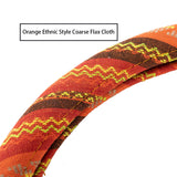 Load image into Gallery viewer, AOTOMIO 15 inch New Baja Blanket Car Steering Wheel Cover Universal Fit Most Cars Automotive Orange Ethnic Style Coarse Flax Cloth