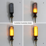 Load image into Gallery viewer, 2pc Black 12V Motorcycle Led Blinkers Turn Signal Indicators Flashing LED Amber Yellow