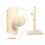 Load image into Gallery viewer, CUPETS Cat Scratching Post Natural Detachable Sisal Pole Post Cat Tree with Collapsible Base Plate and Ball Toy Cat Scratch for Kittens 23 Inches High (Beige)