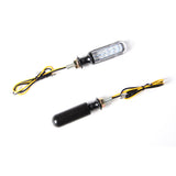 Load image into Gallery viewer, 2pc Black 12V Motorcycle Led Blinkers Turn Signal Indicators Flashing LED Amber Yellow